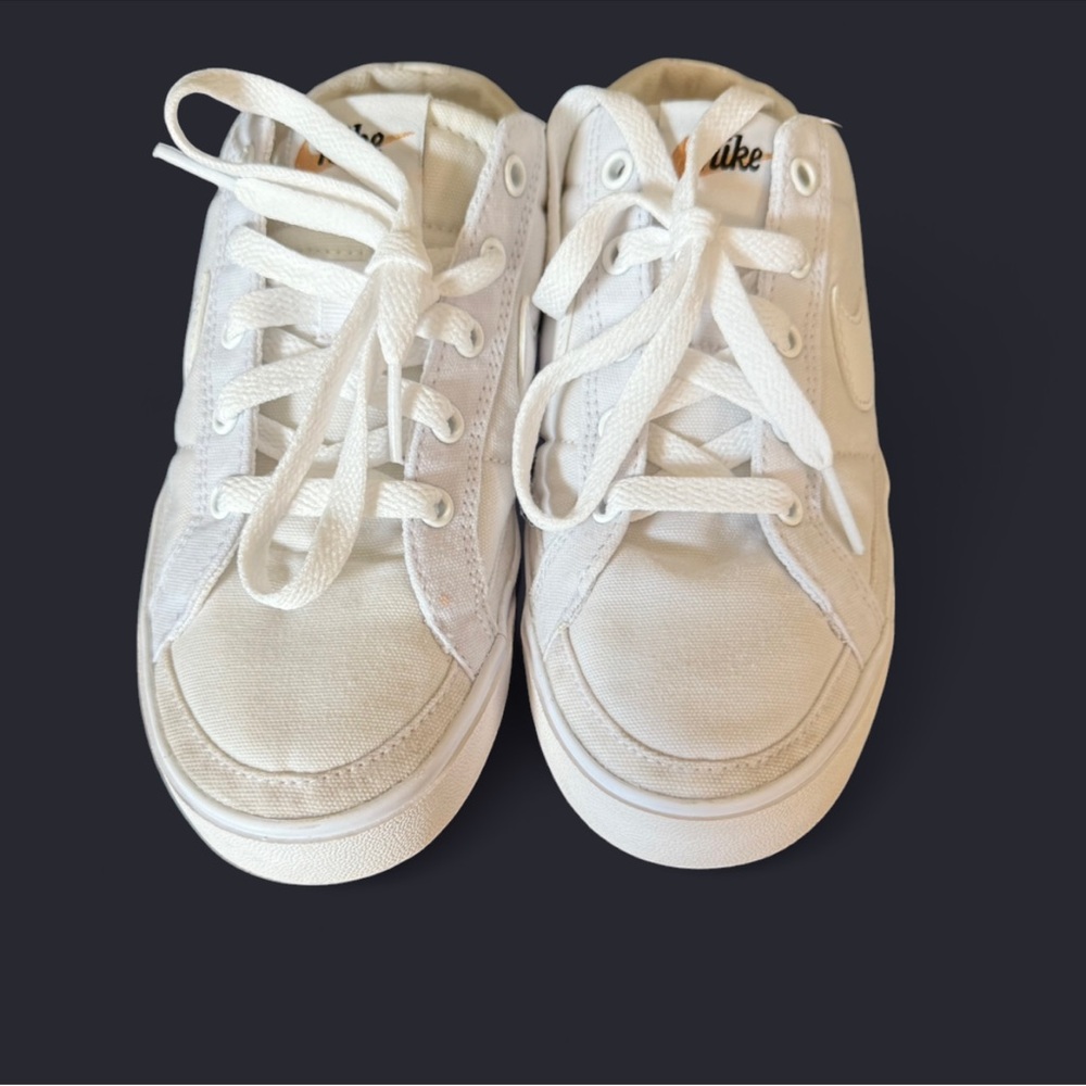 Nike White Canvas Slip-On Sneakers - Picture 3 of 5